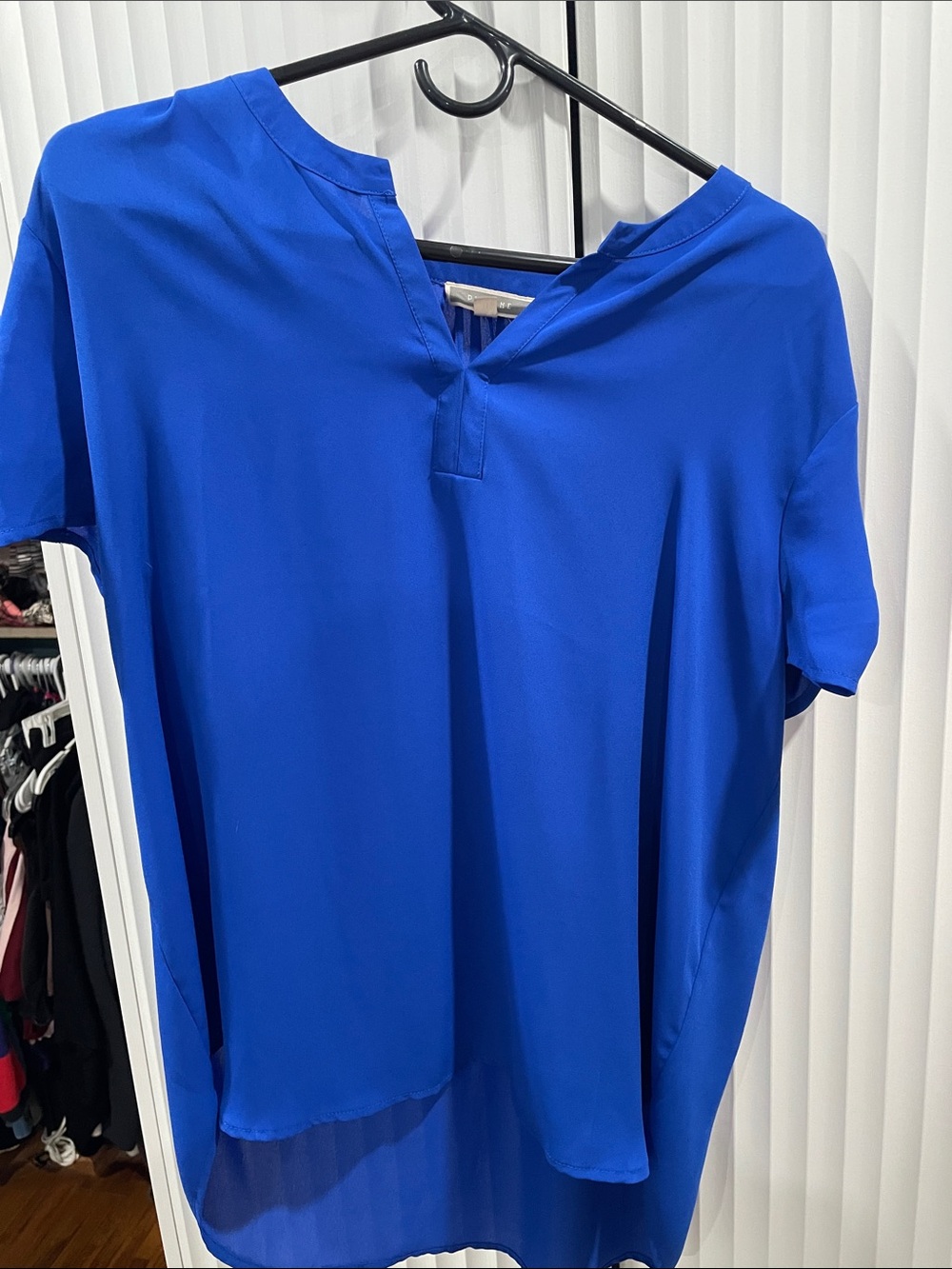 Short-Sleeve blouse in Royal Blue